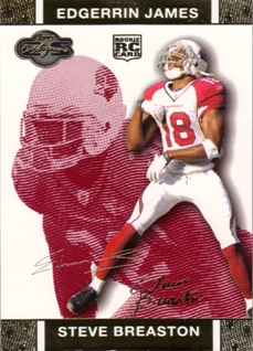 2007 Topps Co-Signers Changing Faces Gold Red #77B Steve Breaston/Edgerrin James