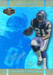 2007 Topps Co-Signers Changing Faces Hologold Blue #12B LaDainian Tomlinson/Craig Buster Davis