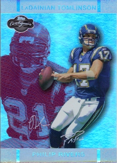 2007 Topps Co-Signers Changing Faces Holosilver Red #6A Philip Rivers/LaDainian Tomlinson