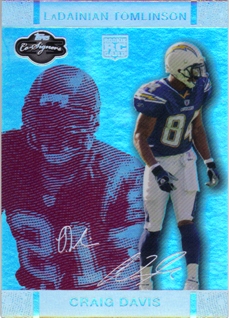 2007 Topps Co-Signers Changing Faces Holosilver Red #79B Craig Buster Davis/LaDainian Tomlinson