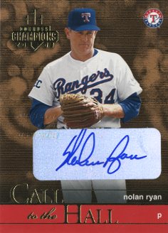 2003 Donruss Champions Call to the Hall Autographs #1 Nolan Ryan/10
