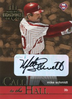 2003 Donruss Champions Call to the Hall Autographs #10 Mike Schmidt/10