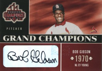 2003 Donruss Champions Grand Champions Autographs #11 Bob Gibson/5