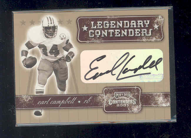2001 Playoff Contenders Legendary Contenders Autographs #17 Earl Campbell/225*