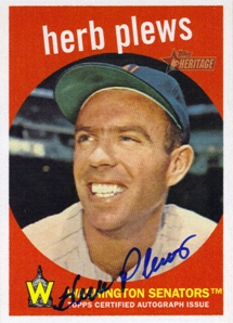 2008 Topps Heritage Real One Autographs #HP Herb Plews