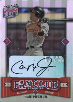 2002 Donruss Best of Fan Club Autographs #285 Cal Ripken FC/15