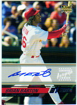 2008 Stadium Club #172 Brian Barton AU B