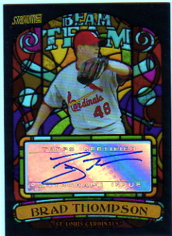2008 Stadium Club Beam Team Autographs #BT Brad Thompson C