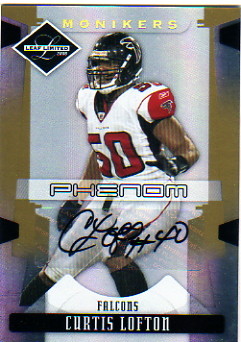 2008 Leaf Limited Monikers Autographs Gold #222 Curtis Lofton