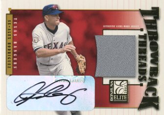 2002 Donruss Elite Throwback Threads Autographs #51 Alex Rodriguez/10