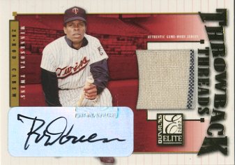 2002 Donruss Elite Throwback Threads Autographs #55 Rod Carew Twins/10