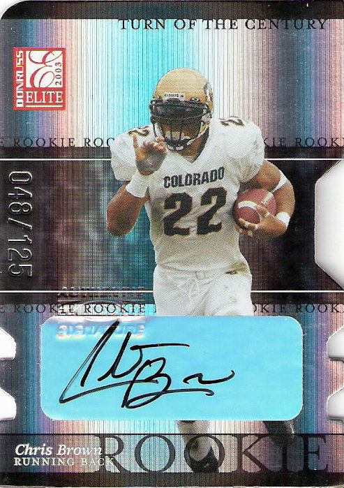 2003 Donruss Elite Turn of the Century Autographs #115 Chris Brown