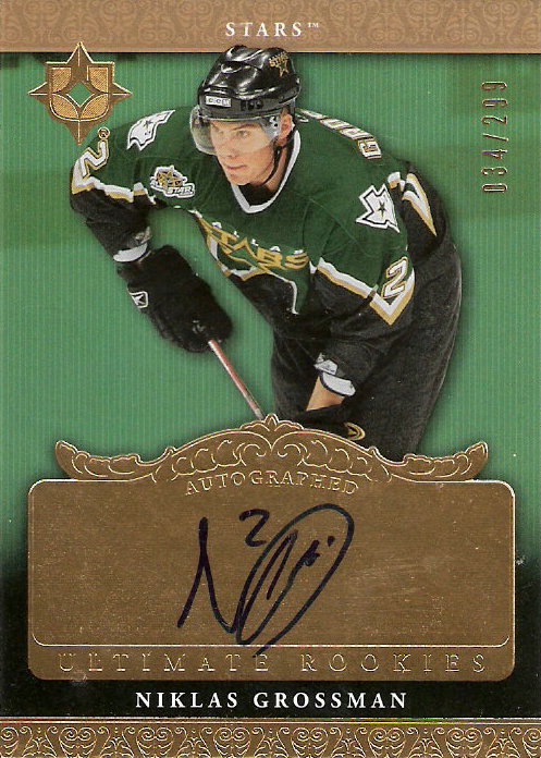 2006-07 Ultimate Collection #110 Niklas Grossman AU RC