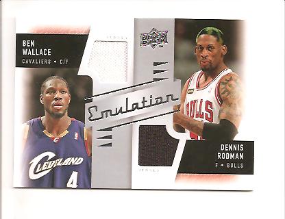 2008-09 Upper Deck Emulation Memorabilia Dual #EWR Ben Wallace/Dennis Rodman
