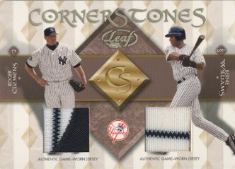 2002 Leaf Cornerstones #10 Bernie Williams/Roger Clemens