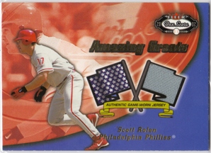2002 Fleer Box Score Amazing Greats Single Swatch #12 Scott Rolen