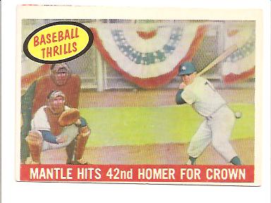 1959 Topps #461 Mickey Mantle BT/42nd Homer