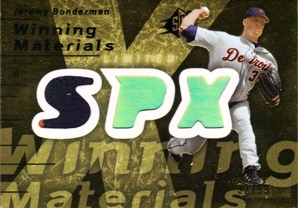 2007 SPx Winning Materials Patches Gold #BO Jeremy Bonderman/99