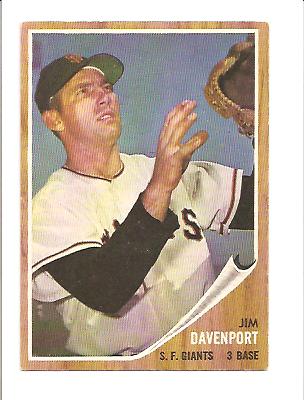 1962 Topps #9 Jim Davenport