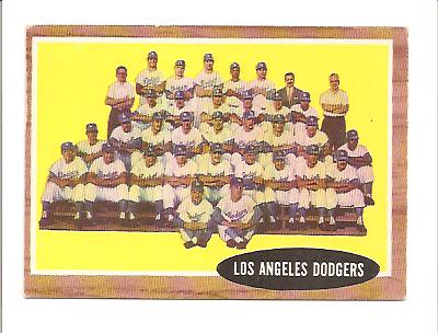 1962 Topps #43 Los Angeles Dodgers TC