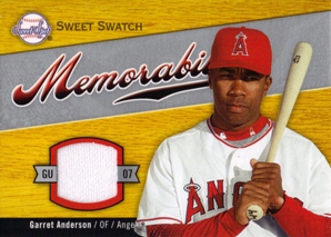 2007 Sweet Spot Sweet Swatch Memorabilia #GA Garret Anderson
