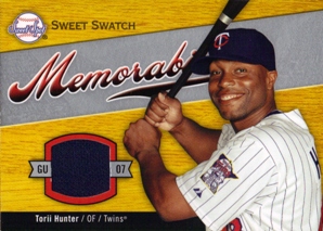 2007 Sweet Spot Sweet Swatch Memorabilia #HU Torii Hunter