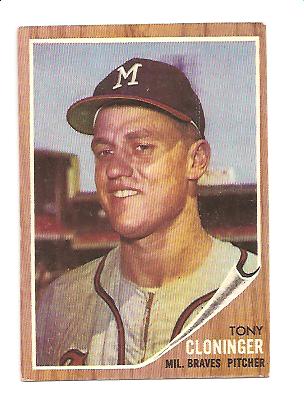 1962 Topps #63 Tony Cloninger RC