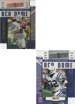 1999 Leaf Rookies and Stars Ticket Masters Executives #5 E.James/P.Manning