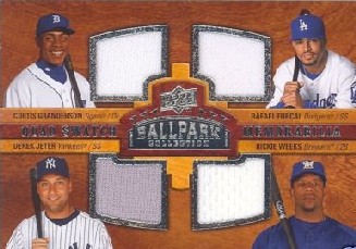 2008 Upper Deck Ballpark Collection #228 Curtis Granderson/Rafael Furcal/Derek Jeter/Rickie Weeks