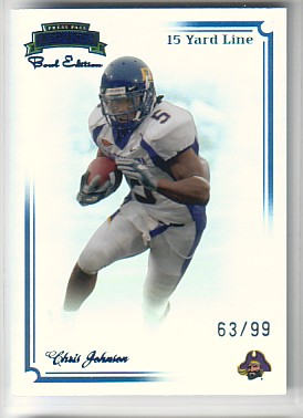 2008 Press Pass Legends Bowl Edition 15 Yard Line Blue #13 Chris Johnson