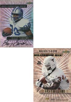 1999 Score Millennium Men #3AU Barry Sanders AU/Ricky Williams AU front image