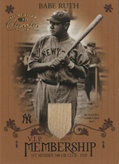 2003 Donruss Classics Membership VIP Memorabilia #1 Babe Ruth Bat/29