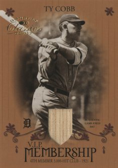 2003 Donruss Classics Membership VIP Memorabilia #12 Ty Cobb Bat/21