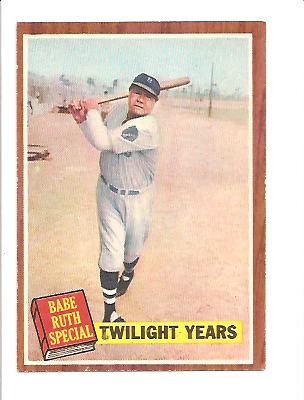 1962 Topps #141 Babe Ruth Special 7/Twilight Years