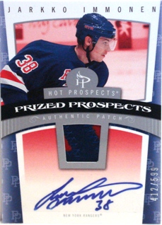 2006-07 Hot Prospects #123 Jarkko Immonen JSY AU RC