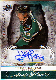 2008-09 Artifacts Autofacts #AFLK Lukas Kaspar