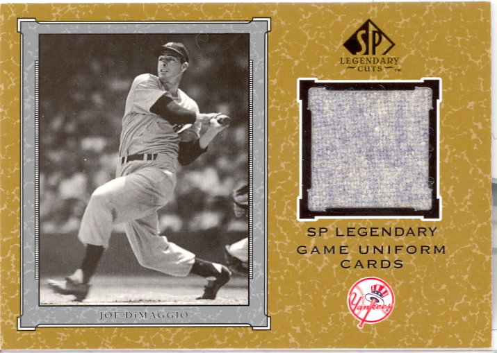2001 SP Legendary Cuts Game Jersey #JJD Joe DiMaggio Uni SP