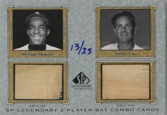 2001 SP Legendary Cuts Game Bat Combo #MMNF Minnie Minoso/Nellie Fox