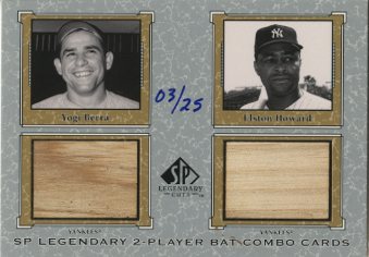 2001 SP Legendary Cuts Game Bat Combo #YBEH Yogi Berra/Elston Howard