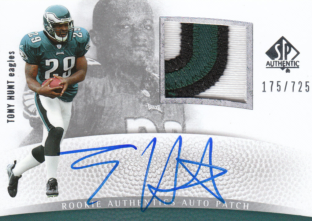 2007 SP Authentic #286 Tony Hunt JSY AU RC