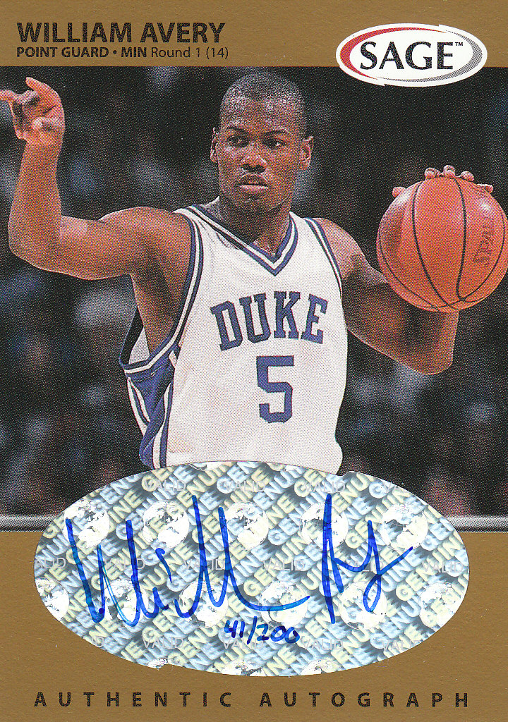 1999 SAGE Autographs Gold #A2 William Avery/200