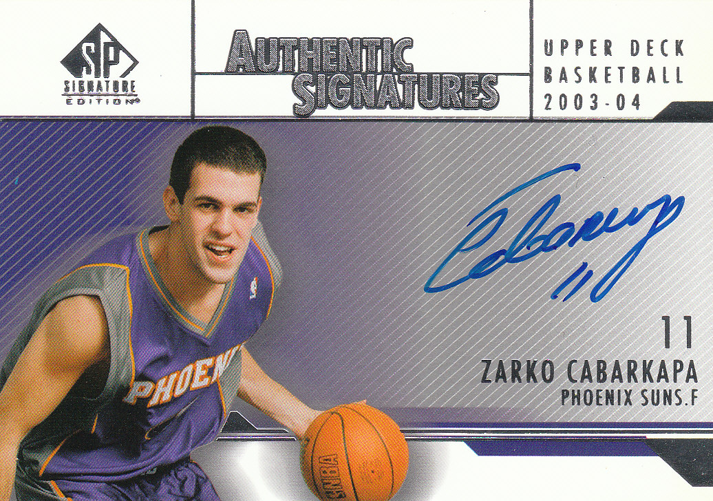 2003-04 SP Signature Edition Signatures #ZC Zarko Cabarkapa