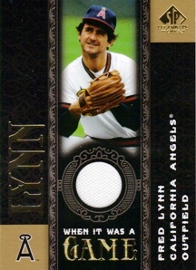 2007 SP Legendary Cuts When it Was a Game Memorabilia #FL Fred Lynn
