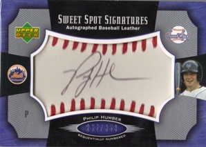 2005 Sweet Spot Signatures Red Stitch Black Ink #PH Philip Humber/350