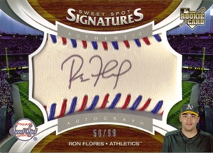 2006 Sweet Spot Signatures Red-Blue Stitch Black Ink #160 Ron Flores/99