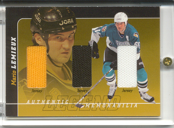 2000-01 BAP Signature Series Mario Lemieux Legend #LM5 Mario Lemieux Jsy/Jsy/Jsy