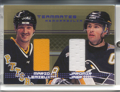 2000-01 BAP Memorabilia Update Teammates Gold #TM3 Jaromir Jagr/Mario Lemieux