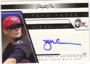 2006 TRISTAR Prospects Plus Farm Hands Autographs #30 Kyle McCulloch