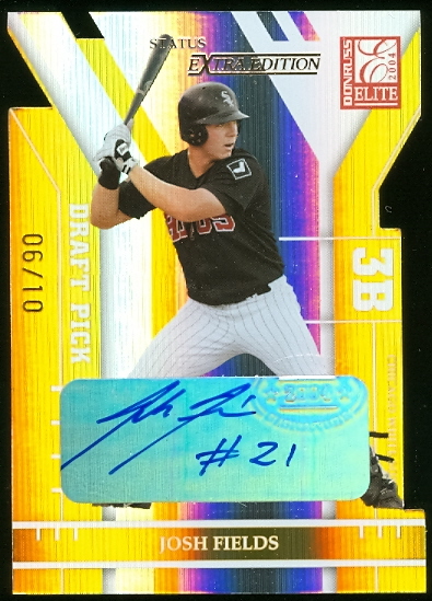 2004 Donruss Elite Extra Edition Signature Status Gold #298 Josh Fields DP/10