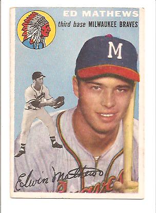 1954 Topps #30 Eddie Mathews